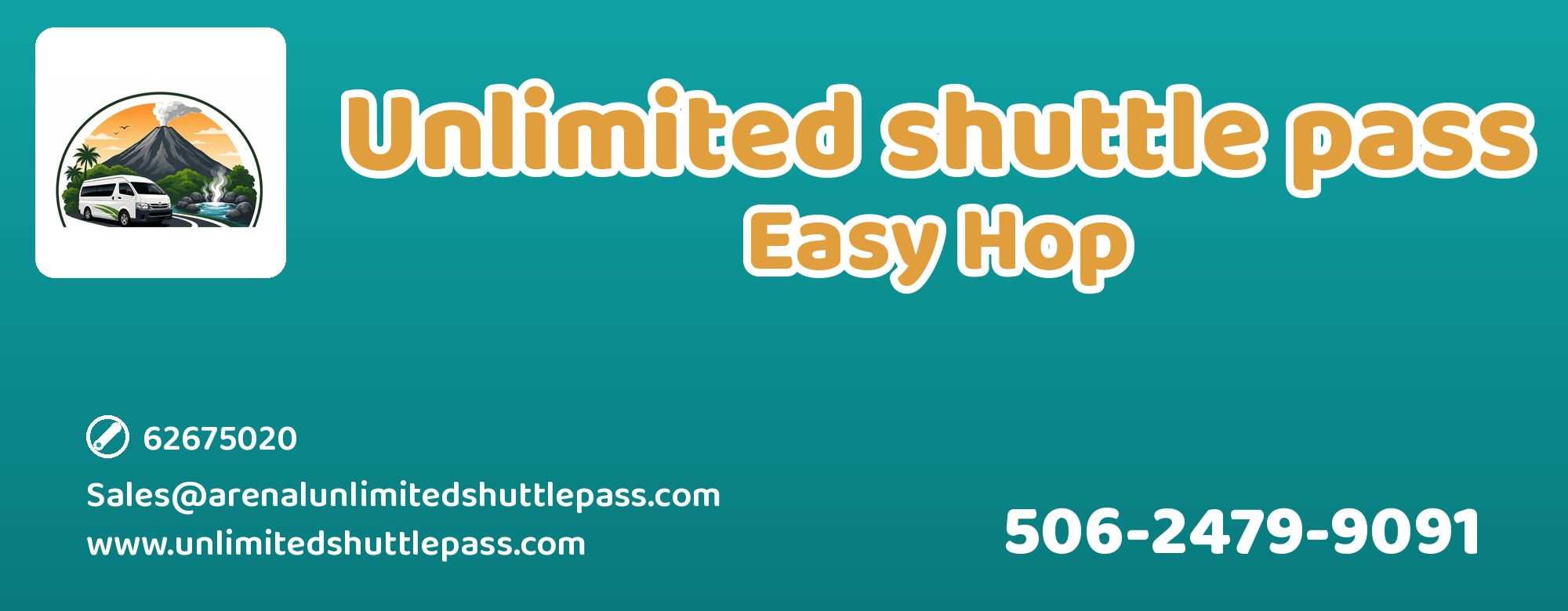 Arenal Unlimited Shuttle Pass Easy Hop - La Fortuna, Costa Rica - Tel 506-2479-9091